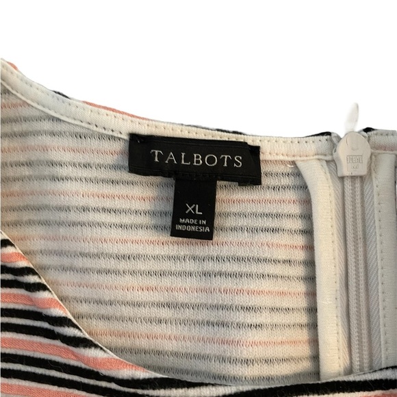Talbots pink and navy xl peplum short sleeve - Picture 3 of 3